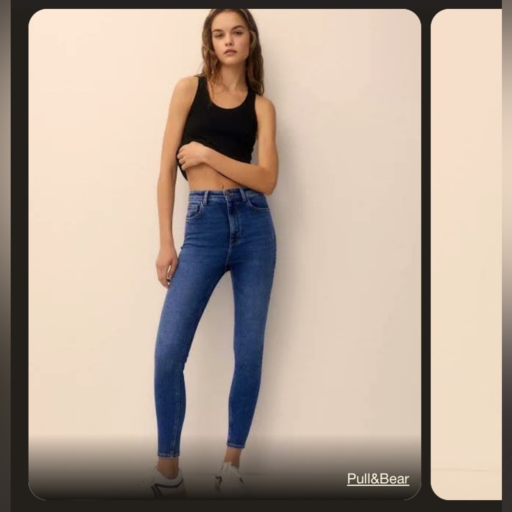 Pull & Bear high waisted skinny jeans size 8
